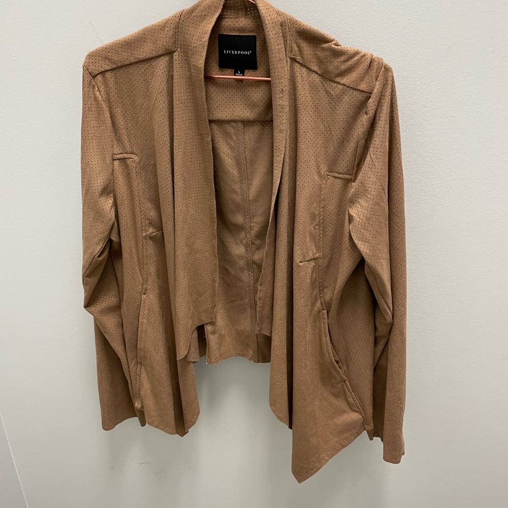 Liverpool suede perforated blazer